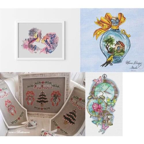 Colorfully city bottle Counted Cross Stitch 11CT 14CT 18CT Cross Stitch Kits Embroidery Needlework Sets