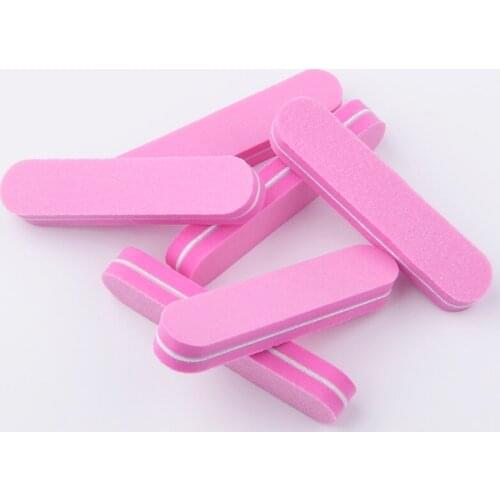 50Pcs/lot Nail Buffer File Set Professional Nails Tools lime a ongle Pink Nail Files Sanding Sponge Nails Accessoires Brush