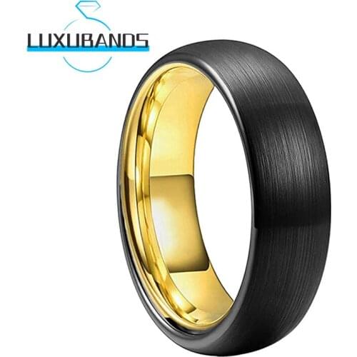6MM Tungsten Wedding Bands For Men Wemen Gold Polished Finished Fashion Rune кольца Comfort Fit