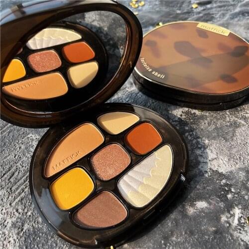 Tortoise Shell Makeup Palette Pearlescent Metallic Pigmented Eyeshadow Pallete Shimmer Matte Glitter Eyeshadow Palette Cosmetic