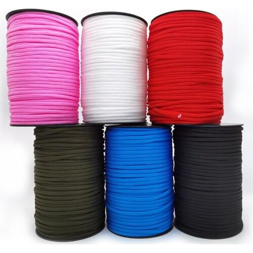 100 Meters Dia.4mm 7 stand Cores Paracord for Survival Parachute Cord Lanyard Camping Climbing Camping Rope Hiking Clothesline