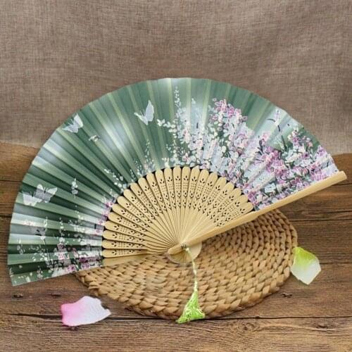 Sturdy Durable Dance Performance Folding Hand Fan Ornamental Folding Hand Held Fan Eco-friendly for Office