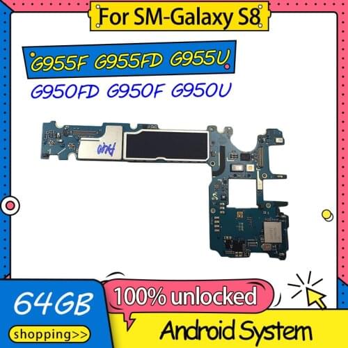 Unlocked for Samsung Galaxy S8 Motherboard,EU version for Galaxy S8/S8 Plus G955F G955FD G955U G950FD G950F G950U Logic Board
