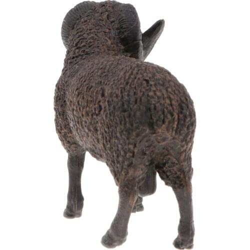 Realistic Black Sheep Animal Model Action Figure Kids Educational Toy Gift