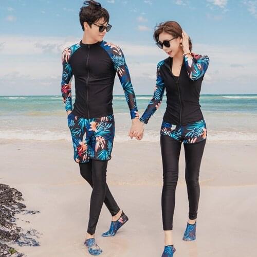 Swim Shirt Rashguard Swimming Rash Guard Swimsuit Swimwear With Long Sleeves Bikini Surf Couples Men Women Sleeve Pants Training