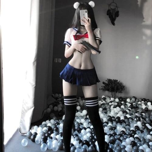 Sexy Lingerie Cute Split School Uniform Sweet School Uniform Sexy Uniform Temptation Girl Underwear Set Cute Uniform