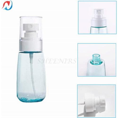 Sheenirs 2-48PCS 60ml Fine Mist Spray Bottle 2oz Plastic Empty Clear Refillable Travel Container Essences Rose Water Mister