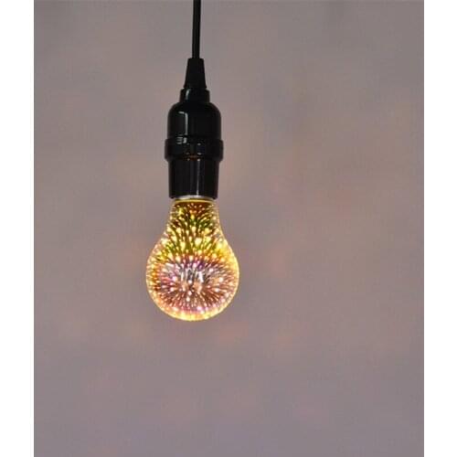 A60 3d Fireworks Glass Led Bulb Christmas Decoration Creative Magic Ceiling Lamp Pendant E27 Decorations For Your Bedroom Light