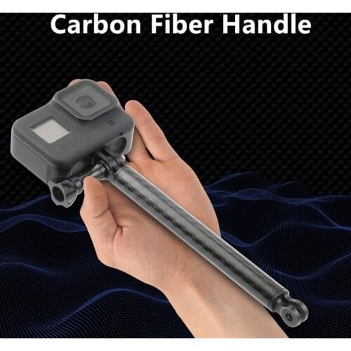 6.5" CNC Carbon Fiber Rod Helmet Extension Arm Selfie Hand Grip Tripod Adapter for GoPro Hero 9 8 7 6 Max Insta360 Bracket