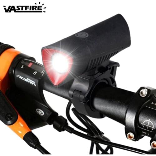 Waterproof L2 LED Bike Light 4 Modes USB Charging Front Bike Headlight Handlebar Night Safety Cycling Lamp+Taillight