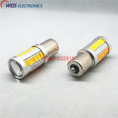 10x 1156 BA15s P21W 33 SMD 5630 5730 Led Car Turn Signal Brake Lights DRL Driving Lamp 33SMD Auto Rear Reverse Bulbs Orange Red