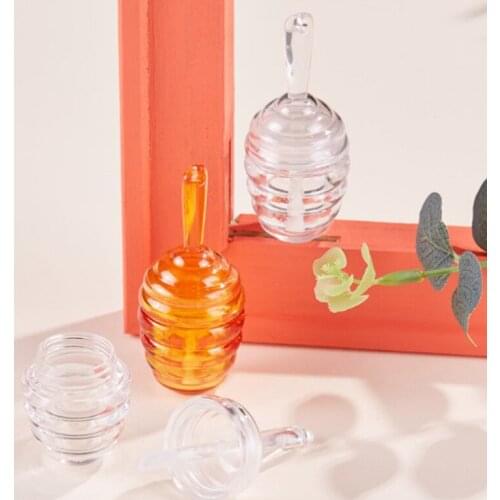 9ML Honeycomb Lip Gloss Tube Clear Amber Plastic DIY Lip Gloss Containers Bottle Mini Empty Cosmetic Container Tool