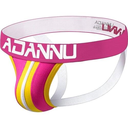 Adannu mens underwear cotton breathable sexy protruding hip double t-pants ad165