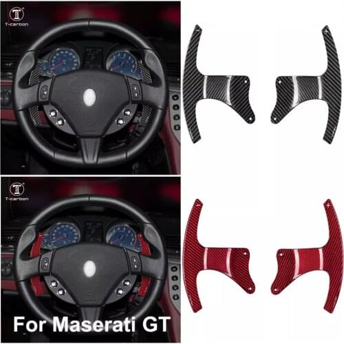 Car Styling Real Carbon Fiber Steering Wheel Shift Paddle Extension Replacement For Maserati GT Interior Moulding Accessories