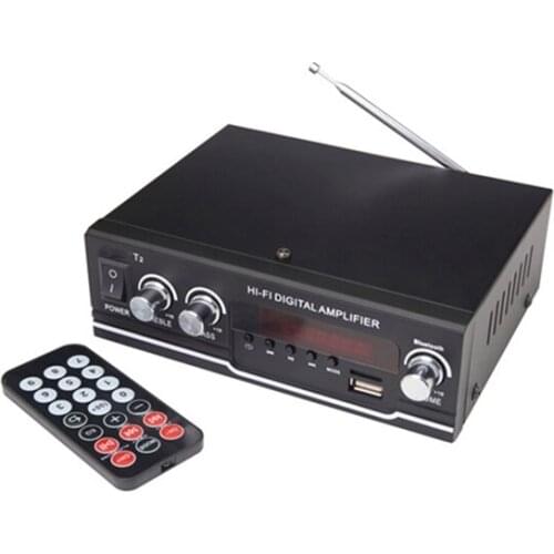 Wireless Bluetooth Stereo Power Amplifier with Rca, USB, Sd, Microphone Input, Fm Suitable for Home Theater EU Plug