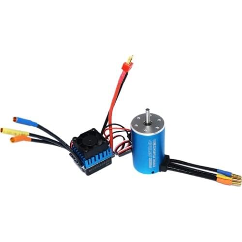 60A ESC/2600KV Splashproof Brushless Motor 50000 Max Speed for 1:10 RC Car Truck Tool