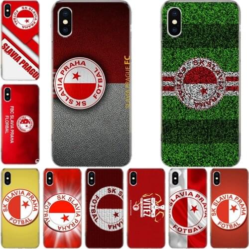 Sk Slavia Praha Czech Republic Phone Case For Iphone 12 Mini 11 Pro XS Max XR X 8 7 6 6S Plus SE 2020 5 5S SE Cover Shell Coque