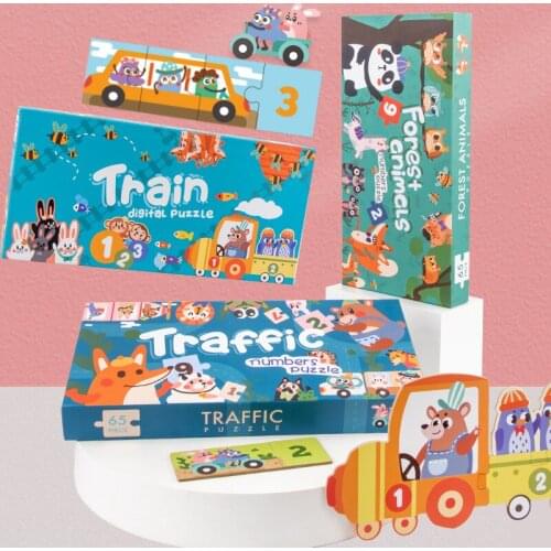 Baby Kids Toys Childrens Educational Puzzle 3D Puzzle Stacking Jigsaw Creative Strip Puzzle Toys Gift Box For Boys And Girls