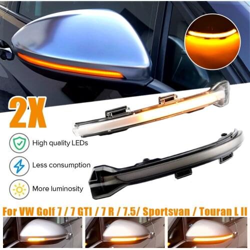 For Volkswagen Golf MK7 7 GTI R GTD Dynamic Blinker LED Turn Signal Rline Touran Mirror Light 2013 2014 2015 2016 2017