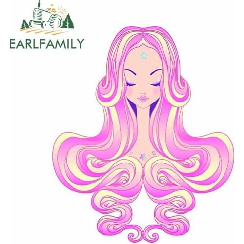 EARLFAMILY 13cm x 10.7cm For Kawaii Art Nouveau Motorcycle Car Stickers Surfboard Decal Vinyl Car Wrap Waterproof Decoration