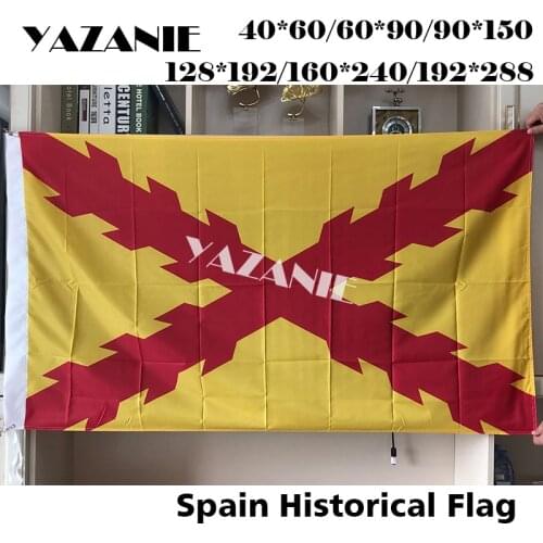 YAZANIE Spanish Spain Flag of the Tercios Morados Viejos World Country National Polyester Outdoor Spain Flags and Banners
