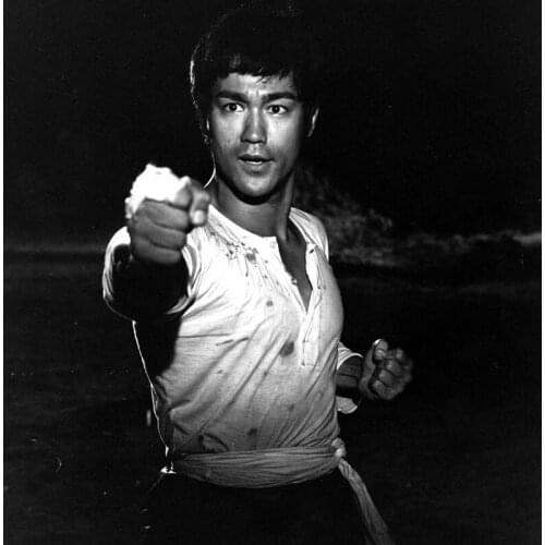 Bruce Lee 1971 Movie Short Sleeve T-shirt Kung Fu Master Bruce Lee Shirt White Chinese Kung-fu Shirt Bruce Lee Costume Cosplay