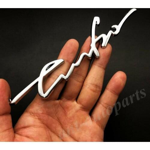 Chrome Metal Art Turbo T Car Trunk Rear Tailgate Emblem Badge Decals Sticker