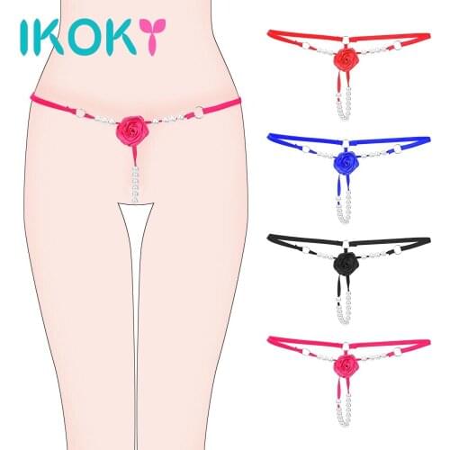 IKOKY Women Sexy Lingerie Sexy Panties Open Crotch G-string Underpants Exotic Apparel Sex Toys for Women
