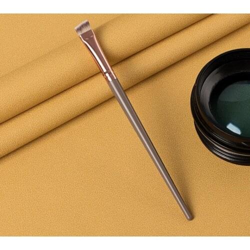 Makeup tools single Eyebrow brush plastic handle aluminum tube man-made fiber