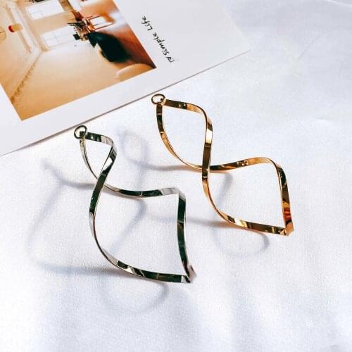 KC Gold Color Plated Eardrop Earrings Accessories Pendant Jewelry Component Diy Handmade Material 6pcs