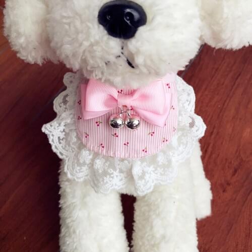 Handmade Pet Dog Lace Tie Collar For Small Dogs Bib Accessories Fashion Bow Necklace Chihuahua Puppy Dogs Cats Collar