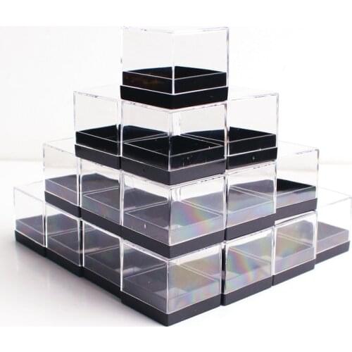 Lots of Small Transparent Plastic Box Cube Candy Boxes Container Earring Box Jewelry Box Case for Jewelry display&packaging