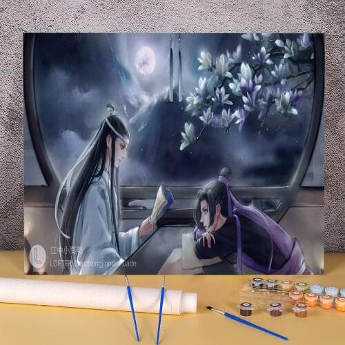 Mo Dao Zu Shi Coloring By Numbers Painting Package Oil Paints 40*50 Picture By Numbers Photo Wall Decoration Handicraft