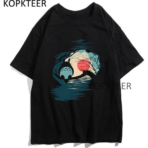 My Neighbor Totoro Sunrise Anime T-shirts Hipster Fashion Harajuku Men Women Clothing Streetwear Novelty Short Sleeve Tops Tee