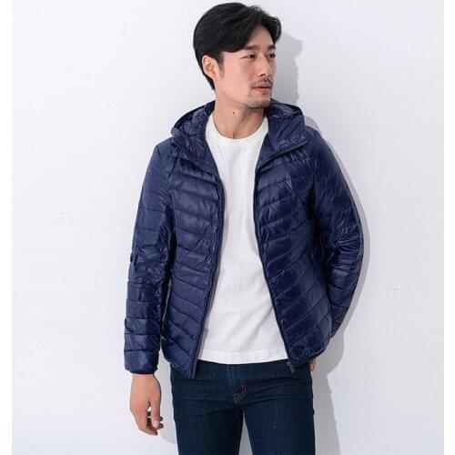 Mens Down Jacket Coats 2019 Autumn Winter Male Casual Down Coat Mens Solid Color Fashion Outerwear,0532