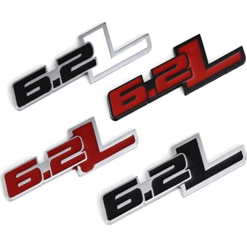 10pcs 6.2L Car Rear Trunk Emblem Sticker for F150 6.2L C7 Camaro 2011-2015 6.2 L Car Decals Styling Accessories