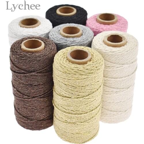 Lychee Life 100 Yards 2mm Colorful Cotton Thread High Ouality Sewing Thread DIY Sewing Accessories For Jeans Clothes Curtain