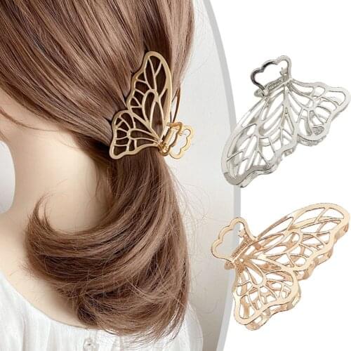 New Extravagant large butterfly Geometric Hair Claw For Women Girls Clamps Hair Crab Metal Hair Clip Accessories Headwear
