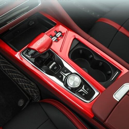 Red Window Glasses Switch Shift Gear Decorated Frame For Changan CS75 Plus 2021 CAA425