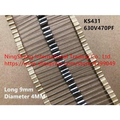 Original new 100% KS431 series 630V470PF tin film axial firing capacitor (Inductor)