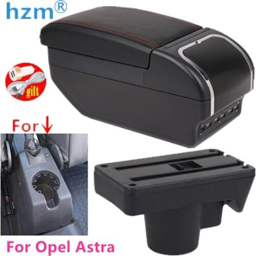 Armrest Box For Opel Astra H Rotatable Car Central Storage With Ashtray Cup holder Large Space Decoration Accessories retractabl