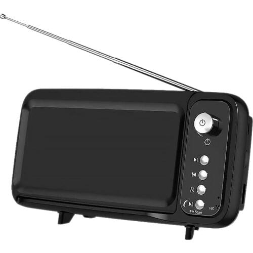 MP-8 Bluetooth Speaker Portable Retro FM Radio Mobile Phone Bracket Speaker Support TF Card U Disk