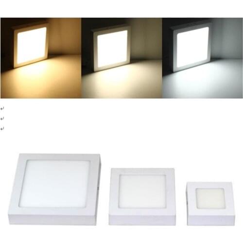 No Cut LED Ceiling Downlight 9W 15W 25W Round / Square Surface Mounted LED Panel Downlight Indoor Lighting AC85-265V+Driver