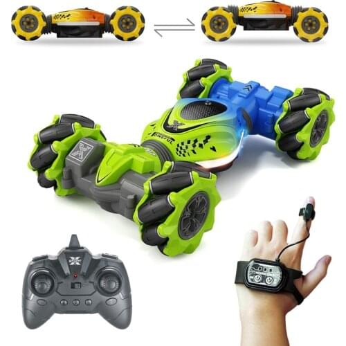 RC Remote Control Stunt Car Gesture Induction Twisting Off-Road Vehicle Light Music Drift Dancing Side Driving RC Toy Gift Kids