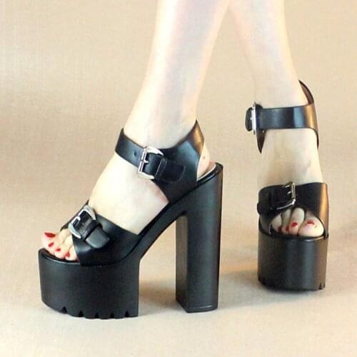 Square Heel Womens Sandals Platform Womens Shoes 14 Cm Sexy Ultra-High Heels Banquet Female Sandals
