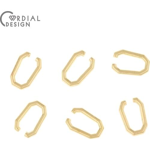Cordial Design 200Pcs 6*9MM Jewelry Accessories/Earring Connectors/Oval Shape/DIY Making/Hand Made/Jewelry Findings & Components