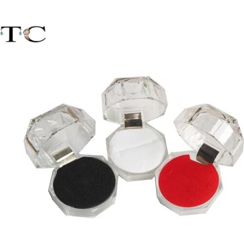 20PCS Jewelry Package Ring Earring Box Acrylic Transparent Wedding Packaging Jewelry Box Display Organizer