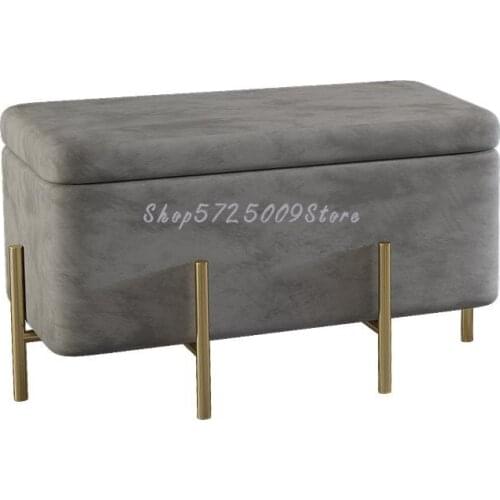 Nordic Home Changing Shoes Stool Storage Stool Light Luxury Clothing Store Small Sofa Stool Can Open Multi-functional Bed End St