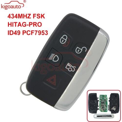 Kigoauto KOBJTF10A Smart key 5 button 434Mhz for Jaguar XJ XK XF XE F 2010 2011 2012 2012 2014 2015