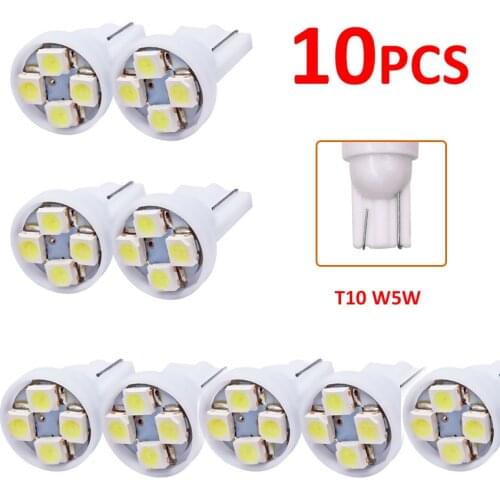 T10 Led W5W 4smd 3528 194 168 Wedge Replacement Reverse Instrument Panel Lamp Bulbs for Clearance Lights Trunk Lamp 12V White